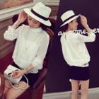 Long-sleeve Pleated Top