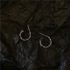 Sterling Silver Twisted Open Hoop Earring 1 Pair - Silver - One Size
