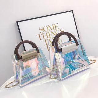 Top-handle Hologram Crossbody Bag