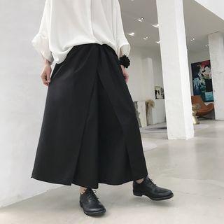 Double-layered Wide-leg Pants