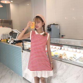 Striped Collared Tank Dress