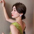Flower Alloy Dangle Earring 1 Pair - S925 Silver - Purple - One Size