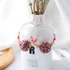 Pom Pom Circle Earring