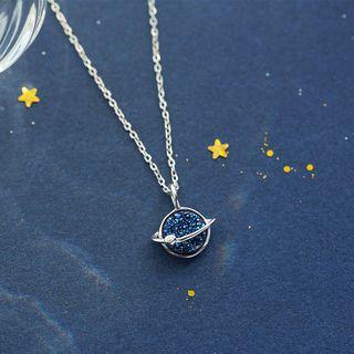 925 Sterling Silver Planet Necklace As Shown In Figure - One Size