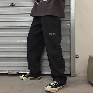 Couple Matching Letter Wide-leg Pants