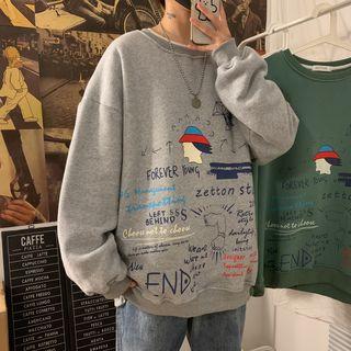 Unisex Loose-fit Printed Sweatshirt