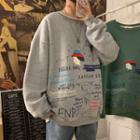 Unisex Loose-fit Printed Sweatshirt