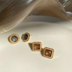 Retro Square Alloy Earring