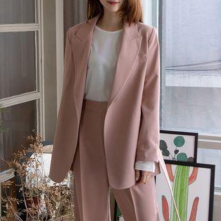 Peaked-lapel Robe Blazer