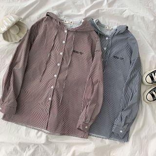 Hooded Lettering Shirt