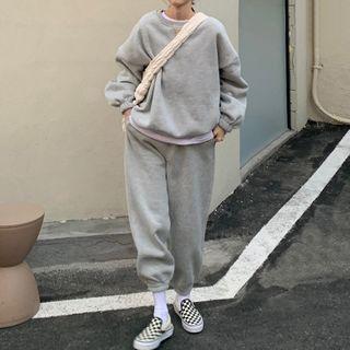 Set: Plain Sweatshirt + Harem Pants