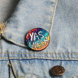 Lettering / Donut / World / Heart Alloy Brooch