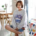 Tall Size Letter Print Pullover