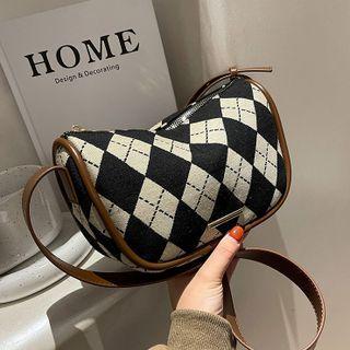 Argyle Canvas Crossbody Bag