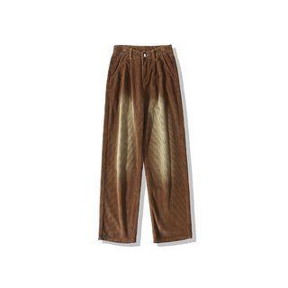Washed Wide Leg Corduroy Pants