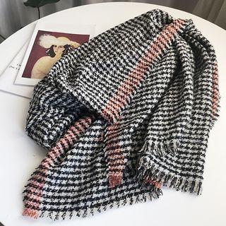 Houndstooth Neck Scarf Houndstooth - Black & White - One Size