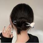 Heart Hair Pin Silver - One Size