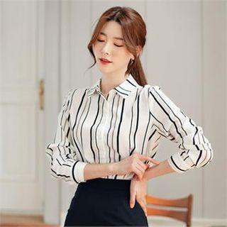 Tall Size Stripe Sleek Shirt