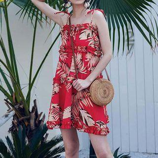 Spaghetti Strap Mini Floral Dress