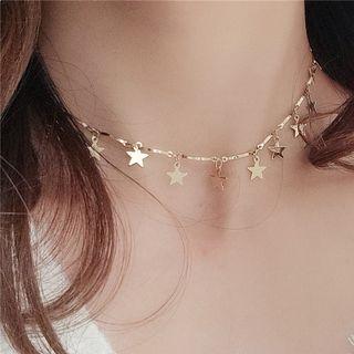 Alloy Star Choker Gold - One Size
