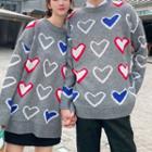 Couple Matching All Over Heart Sweater