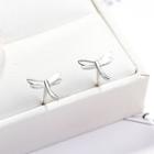 925 Sterling Silver Dragonfly Earring Silver - One Size