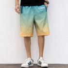 Gradient Shorts / Straight-cut Cropped Pants