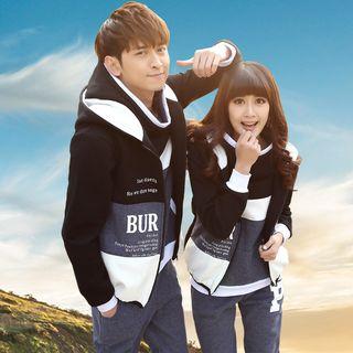 Couple Matching Set : Colour Block Jacket + Top + Pants