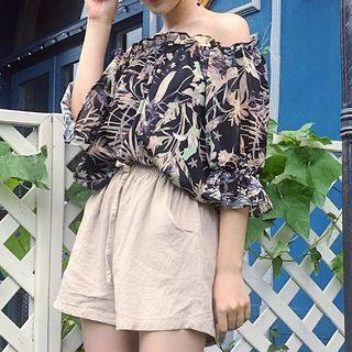 Bell-sleeve Floral Playsuit / Off-shoulder Floral Top / Maxi Floral Skirt