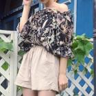 Bell-sleeve Floral Playsuit / Off-shoulder Floral Top / Maxi Floral Skirt