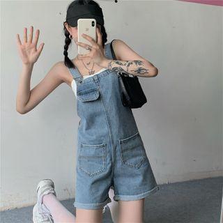 Pocket Detail Denim Playsuit