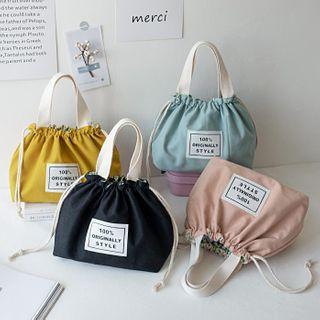 Lettering Drawstring Lunch Bag