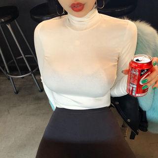 Turtle-neck Cropped Top