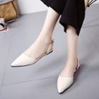 Faux-leather Pointed Sandals