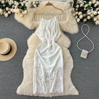 Suspender Lace Panel Dress