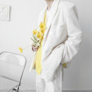 Single Breasted Furry Blazer