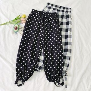 Drawstring Polka Dot Pants