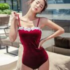 Floral Applique Swimsuit