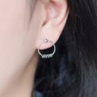 925 Sterling Silver Circle Stud Earrings