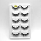 False Eyelashes - 5d-23 Five Pairs - Black - One Size