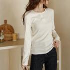 Round-neck Textured Slim Henley