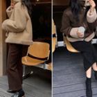 Buckle-trim Faux-shearling Jacket