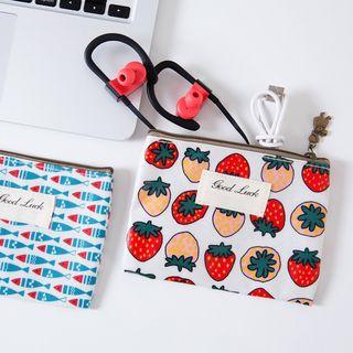 Strawberry / Lemon Print Coin Purse