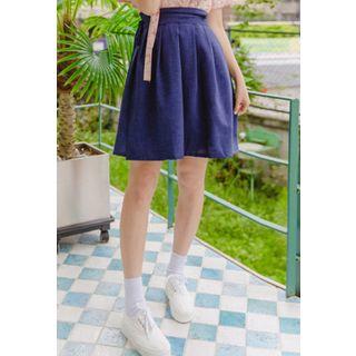 Short Pleated Hanbok Skirt