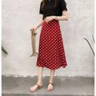 Polka Dotted A-line Skirt