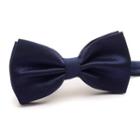 Check Bow Tie Navy Blue - One Size