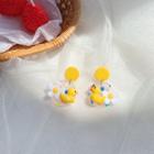 Acrylic Flower Duck Dangle Earring