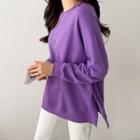 Slit-side Drop-shoulder Sweatshirt