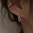 925 Sterling Silver Geometric Hoop Earring 1 Pair - S925 Silver - One Size