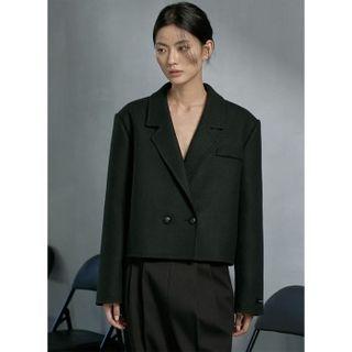 Handmade Double-breasted Woolen Blazer